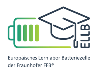 Key Visual Europäisches Lernlabor Batteriezelle Logo Europäisches Lernlabor Batteriezelle ELLB